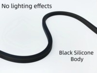 Bande LED néon en silicone noir coloré RGB 20*18mm DC24V, pliage supérieur, IP68, pour boîte de nuit, bricolage, salle de jeux, contrôle par application, lumière de corde RGB