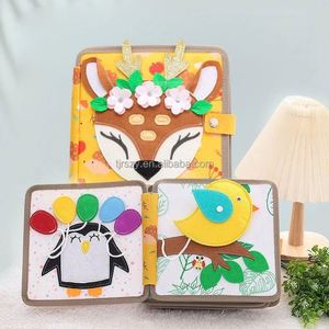 Juguete en Oferta para Bebés y Niños, Libro Sensorial de Fieltro con Diseño de Ciervo 3D, Tablero de Actividades de Fieltro para Niños y Niñas de 3 a 6 Años - Product Image 4