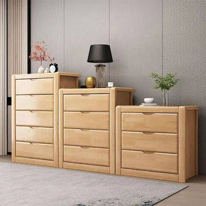 Cajón de combinación de almacenamiento para sala de estar, armario de esquina moderno y pequeño de madera maciza, tres cuatro cinco cajones - Product Image 2