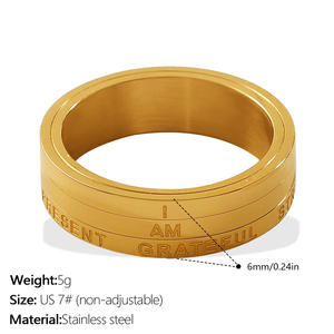 Bagues tendance personnalisées en acier inoxydable plaqué or 18 carats PVD pour femmes, bijoux de mode, vente en gros, nouveauté 2026 - Product Image 5