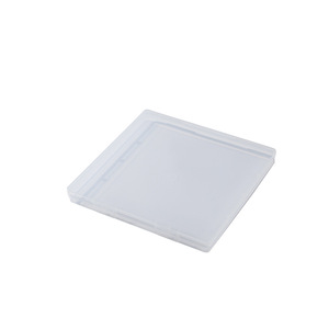 <b>Plastic</b> Storage <b>Box</b> 18.5Cm Square Flat Transparent Cover Office Organizer Parts Container 1.7Cm Depth - Product Image 4