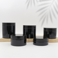 Grande capacité 100/1000ml bouteille de crème en plastique PET noir pour masque de sommeil nettoyage masque de boue pot pompe étanchéité pour emballage