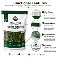 Sachet Doypack personnalisé imprimé, emballage alimentaire surgelé, sac plastique haute barrière refermable avec fermeture éclair pour mélange de légumes
