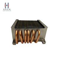 Dissipateur thermique IPC personnalisé en aluminium à ailettes denses avec base en cuivre et caloduc, unité de refroidissement pour ordinateur industriel sans ventilateur actif