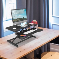 Bureau sur pied pour ordinateur portable, pliable, avec support de moniteur, table de travail