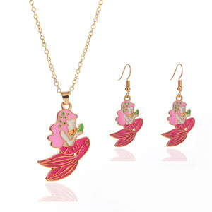 Trendz 2020 D'été Frais Et À <span class=keywords><strong>La</strong></span> Mode Sirène Princesse Fille Bébé Enfants Ensemble De Bijoux - Product Image 1