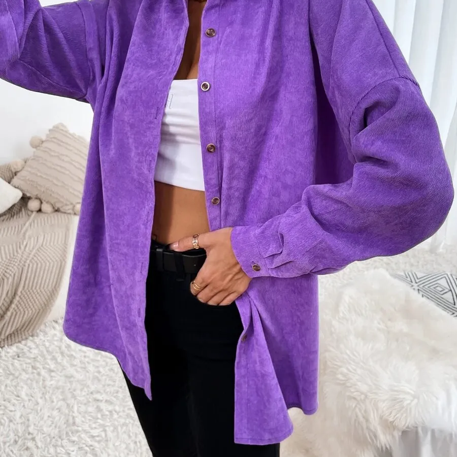 spring high quality purple high-end design ladies blouses and tops women