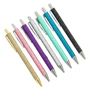 Custom Logo Luxury <b>Retractable</b> Ballpoint Promotional Glitter Sparkly Aluminum Metal <b>Pen</b> Signature Gifts for Office - Product Image 1