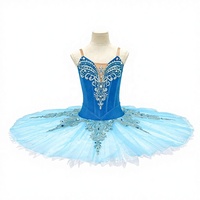 Kostum Balet Anak BLT1896 Grosir Blue Bird, Tutu untuk Kompetisi dan Pertunjukan, Bahan Tulle Keras Model Pancake, Pakaian Tari, Menerima ODM OEM
