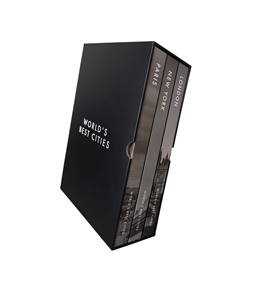 Set <span class=keywords><strong>di</strong></span> 3 <span class=keywords><strong>Libri</strong></span> Decorativi Personalizzati con Copertina Rigida Stile Città, <span class=keywords><strong>Libri</strong></span> Finti per Arredamento Casa con Pagine Interne Vuote - Product Image 1