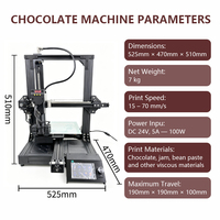 Máquina Profesional de Impresión 3D de Chocolate, Impresora de Dulces de Alta Velocidad de Grado Alimenticio para Pequeños Negocios, Pastelerías y Tiendas de Chocolate