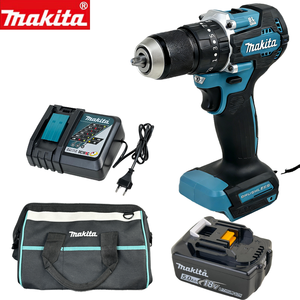 <span class=keywords><strong>Makita</strong></span> DHP487 con <span class=keywords><strong>Cargador</strong></span> de Batería de 5.0Ah en 1 Set, Taladro Eléctrico sin Escobillas de 1/2'', Taladro de Impacto para Trabajo en Exteriores, Kit de Atornillador de Impacto de Iones de Litio - Product Image 1