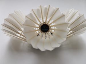 Pluma de bádminton TCX PRO de alta calidad y duradera, hecha de plumas de ganso, ecológica, con vuelo estable perfecto para competición. - Product Image 1