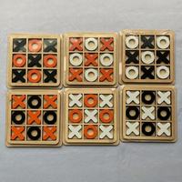 Jeu de société en bois XO Tic Tac Toe Triple Play, jeu de table décontracté multijoueur, jouet interactif éducatif pour la famille, enfants et adultes