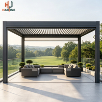 Pergola à lames en aluminium résistante au vent et imperméable avec supports en alliage renforcé pour ombrage multi-scènes résidentiel/jardin/cour
