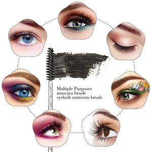 50 pièces/paquet, vente en gros, brosses à mascara en plastique, brosses à cils brillantes en cristal, brosses à mascara pour les cils - Product Image 4