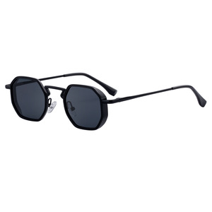 Gafas de Sol Metálicas Irregulares para Hombre KSL-98283, Lentes de PC con Protección UV400 Clase 2, Montura Negra con Caja, Origen Taizhou - Product Image 5