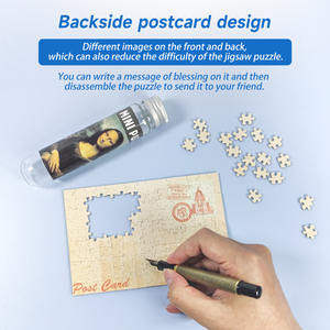 थोक कस्टम मुद्रित मिनी जिगसॉ पहेली 150 पीसी ब्लू कार्ड 150 एक्स 100 टेस्ट ट्यूब कार्टून खिलौना शैली चीन कारखाने से सीधे - Product Image 5