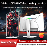 Moniteur PC de bureau 27 pouces pour hôpital, écran IPS sans points blancs, 99% sRGB, 1k, 75Hz, stable pour le gaming