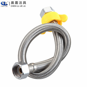Manguera flexible trenzada Chen Lu Jie Ju de 1/2 pulgada, acero inoxidable 304, con doble cabezal para suministro de agua en calentadores y inodoros - Product Image 1
