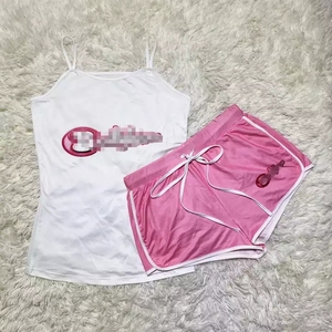 S-5XL 8 Size Summer Women Snack Printed Sleepwear Two Piece <strong>Pajamas</strong> <strong>Booty</strong> <strong>Shorts</strong> Sets - Product Image 5