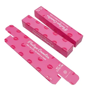 Free Design Glossy UV Logo Lip gloss Wimpern verpackungs boxen Kosmetik verpackung Geschenk box