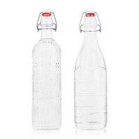 Pot de Fermentation en Verre Transparent de Haute Qualité 1000 ml avec Couvercle à Charnière pour la Fabrication de Kombucha – Vente en Gros