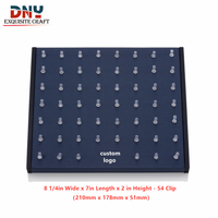 Présentoir de bijoux de piercing corporel sur mesure en cuir PU avec clips, présentoir d'accessoires en métal éternel pour outils de piercing