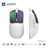 Mini Ratón Óptico con Cable 2.4G para Juegos Competitivos, 7200 DPI, 6 Botones, USB Universal