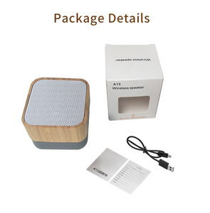 Quảng trường nhỏ không thấm nước BT Loa EU thân thiện với môi tre biểu tượng tùy chỉnh loa không dây cho quà tặng doanh nghiệp - Product Image 6