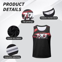 Débardeur Homme Personnalisé avec Logo – Gym, Fitness, Musculation – Séchage Rapide, Respirant, Impression par Sublimation, Sans Manches, Gilet d'Entraînement
