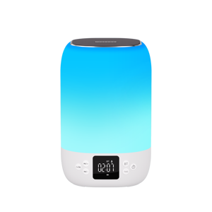 רמקול תאורה אלחוטית bt תאורה אלחוטית עם אור מיקרופון 20 שעון מעורר מגע חיישן מיטת מנורת סטריאו צליל 20w 20w - Product Image 6