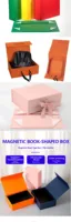 Boîte cadeau pliable personnalisée, boîte à cadeaux à couvercle rabattable, boîte en papier rigide rectangulaire vide personnalisée pour les cadeaux de mariage et de fête