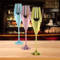 Nouveau verre à vin en plastique électro-plaqué PETG de 150 ml, gobelet à champagne pour bar et fête, verre vintage