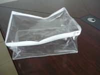 Sac de rangement pour vêtements oreiller drap de lit sac d'emballage en plastique transparent transparent anti-poussière anti-saleté fermeture éclair PVC PE sac