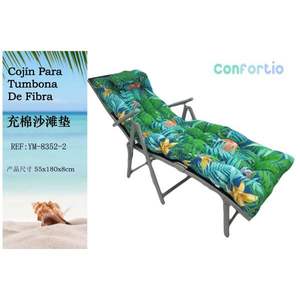 TUMBONA 55*174CM-2 Tapis de plage rembourré en coton, coussins et oreiller pour une relaxation confortable en plein air - Product Image 1