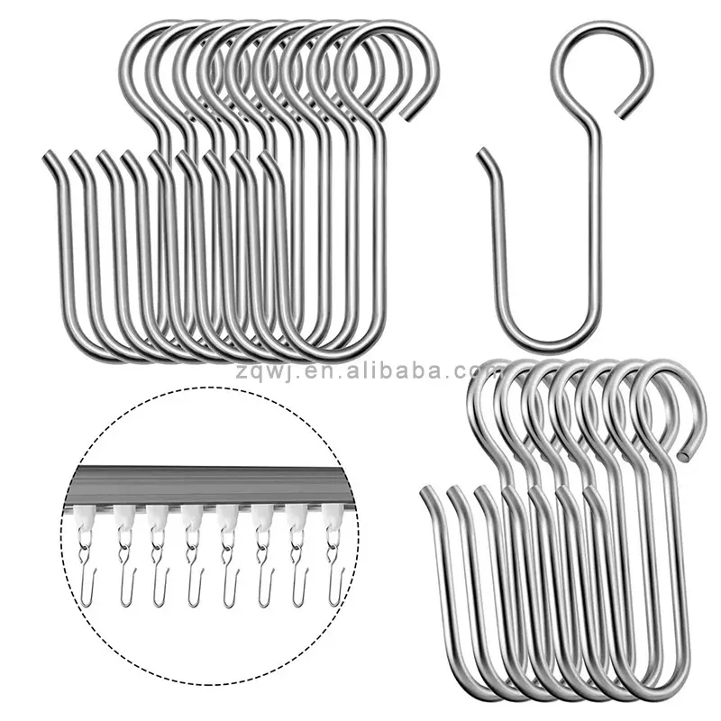 Metall Edelstahl Vorhangs chien haken S-förmige Vorhang haken Vorhang haken für Decken vorhang vorhangs chiene