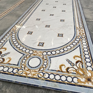 Fabricant de carreaux de médaillon en marbre au jet d'eau à fleurs du golfe d'Arabie Carreau d'incrustation à motif de marbre pour le projet de villa du palais royal - Product Image 6