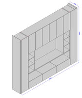 Mueble de TV Ecológico de Diseño Preestablecido Directo de Fábrica, Centro de Entretenimiento Moderno y Lujoso, Muebles Listos para Proyectos, para Hoteles y Apartamentos