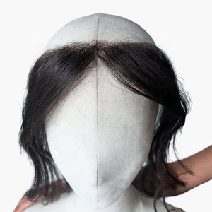 BOZHEN Topper con Base in Pizzo HD Invisibile, Attaccatura Naturale, 100% Capelli Umani Remy, <span class=keywords><strong>Extension</strong></span> a Filo Senza Cuciture, Pre-strapazzato per Attaccatura Naturale - Product Image 2