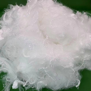 Fibre de polyester microfibre 0.9d*32mm, blanc brut vierge, pour vêtements, couettes, poupées, coussins, douce, PSF, vert, haute qualité - Product Image 1