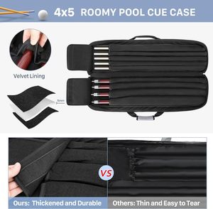 Étui de transport pour queue de billard personnalisé 4x5, sac de voyage en polyester, étui de transport pour bâton de billard, 4 queues et 5 shafts, sac de voyage souple pour queue de billard - Product Image 4