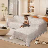 Housse de canapé en chenille en forme de L pour salon, extensible, lavable, imperméable, antidérapante, pour enfants, design moderne, appartement