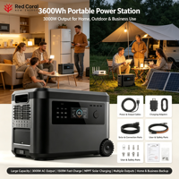 Centrale Électrique Portable 3000W 3600Wh au Lithium-Ion pour Urgences, Recharge Solaire Extérieure, Alimentation Bidirectionnelle pour Véhicules