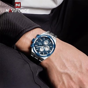 Drioshipping marca de alta calidad de acero inoxidable nuevo diseño tendencia diseño bajo MOQ impermeable personalizado hombre reloj de cuarzo - Product Image 4