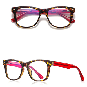 ตัวกรองแสงสีฟ้าแว่นตา TR90สำหรับเด็กใสสีแดงบานพับโลหะสำหรับใส่ในฤดูใบไม้ผลิ - Product Image 4