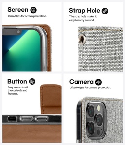 AOYIYA Bao Da Dạng Ví Lật Thiết Kế Vải Denim Bao Điện Thoại Cho <span class=keywords><strong>iPhone</strong></span> 14 <span class=keywords><strong>6</strong></span> 7 8 XR 11 12 13 Pro Max - Product Image 5