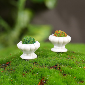 Doiihouse - Modèle de plante miniature, pot de fleurs en résine, paysage de jardin, décoration de bonsaï, accessoires pour maison de poupée - Product Image 2