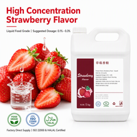 Arôme de fraise de qualité alimentaire liquide à haute concentration pour les boissons, la boulangerie, la crème glacée