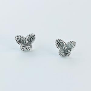 Boucles d'oreilles tendance en acier inoxydable avec nœuds papillon de styles variés, plaquées or 18 carats PVD et émaillées, bijoux d'oreille à la mode - Product Image 4